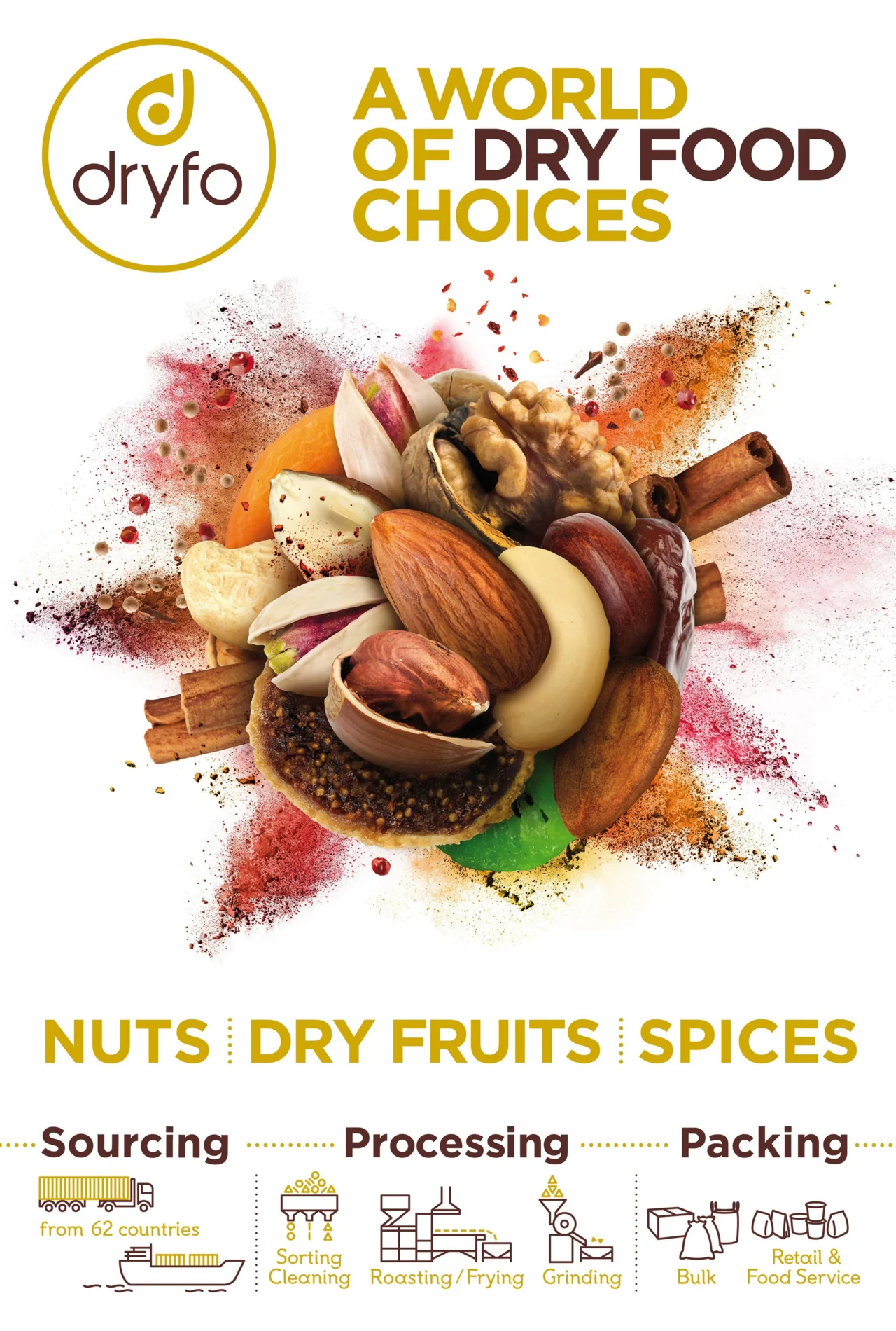 Dryfo food ingredient key visual adapted for vertical communication