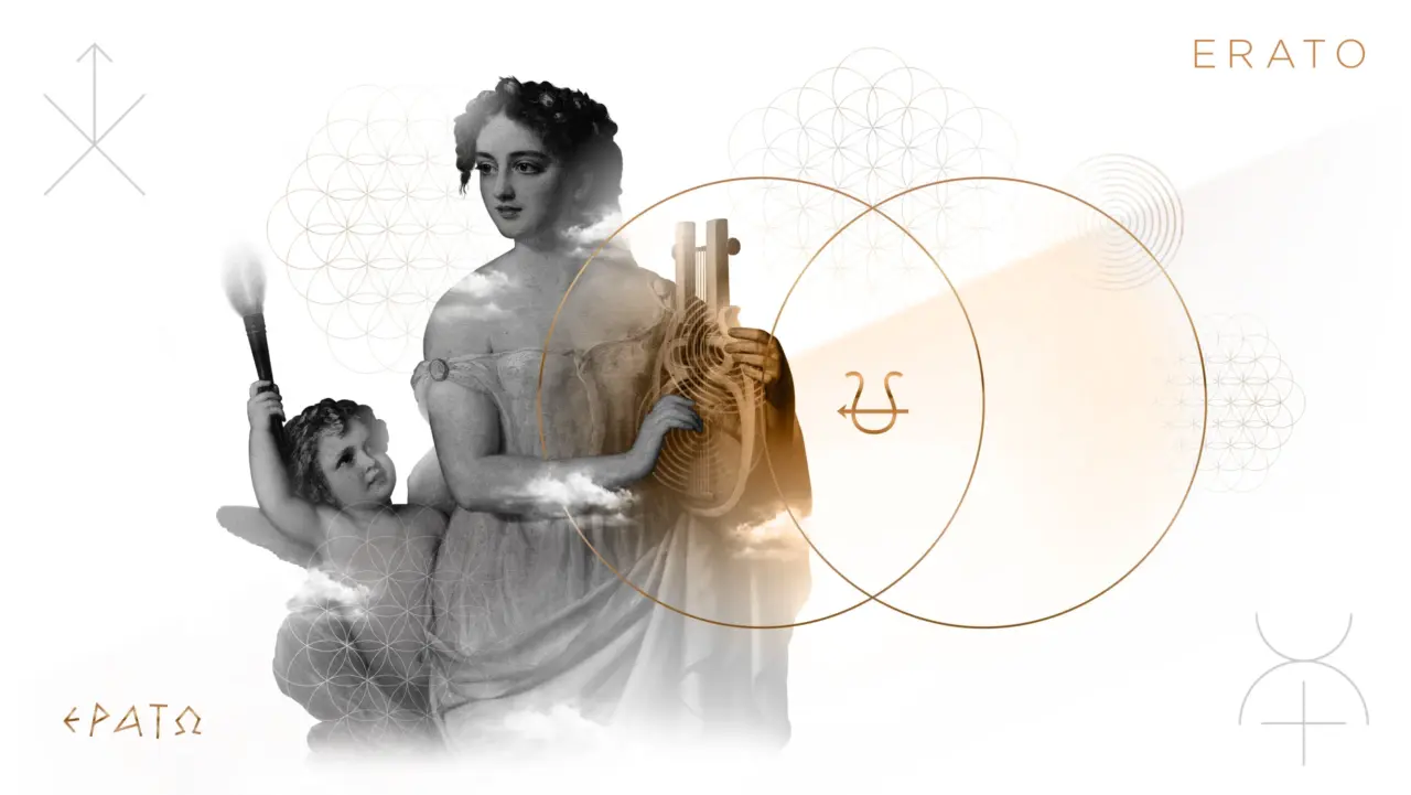 Vassiliki MUSE - Erato illustration by Plus Gravity Creative Branding Studio