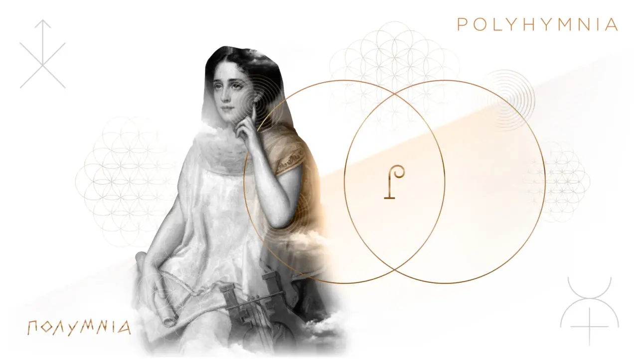 Vassiliki MUSE - Polyhymina illustration by Plus Gravity Creative Branding Studio