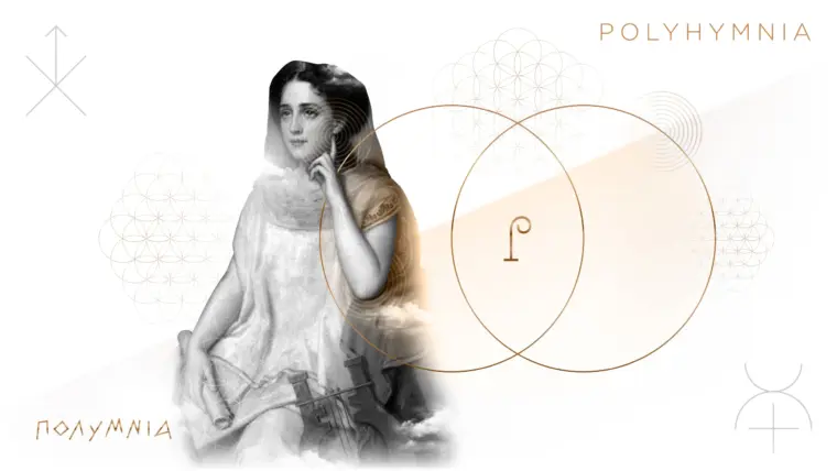 Vassiliki MUSE - Polyhymina illustration by Plus Gravity Creative Branding Studio