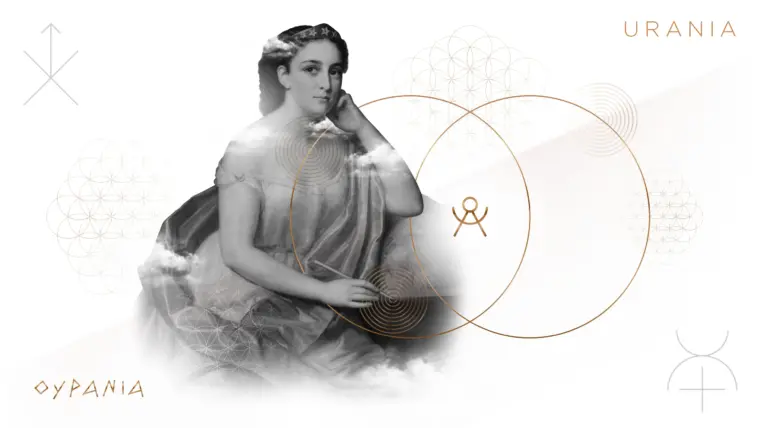 Vassiliki MUSE - Urania illustration by Plus Gravity Creative Branding Studio